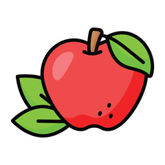 A customizable icon of Red apple, ready to use vector