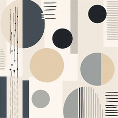 Stripes, Circles, and Random Geometric Shapes for Modern and Elegant Designs in Posters, Banners, or Wallpapers