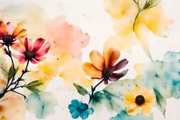watercolor floral background