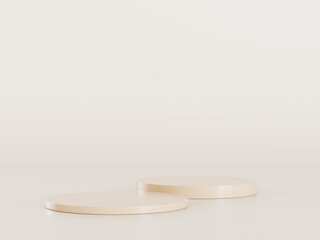 3d display product brown minimal scene with geometric podium platform. cylinder background 3d rendering with podium. stand for cosmetic products. Stage showcase on pedestal 3d brown studio