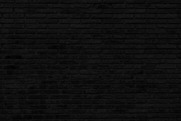Black brick wall texture background. wallpaper for interior and exterior and backdrop design.