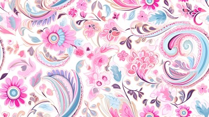 Paisley pattern in pastel colors | generative AI