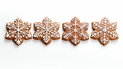 Fototapeta premium Image of Christmas cookies on a white background.
