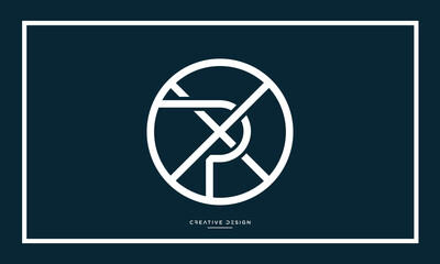 XP or PX Alphabet letters logo monogram