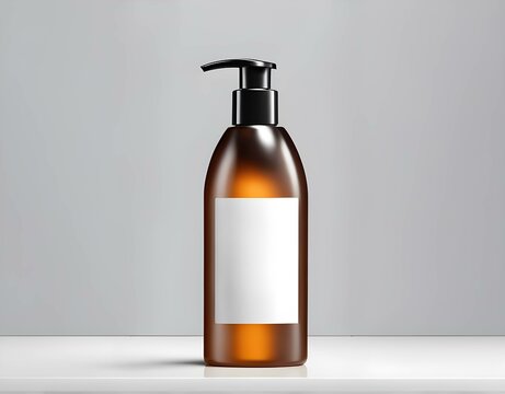 Bottle Of Shampoo. Shower Gel Bottle Mockup