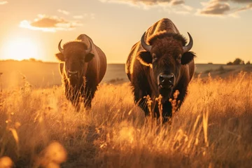 Tissu par mètre Parc national du Cap Le Grand, Australie occidentale buffalo in the sunset