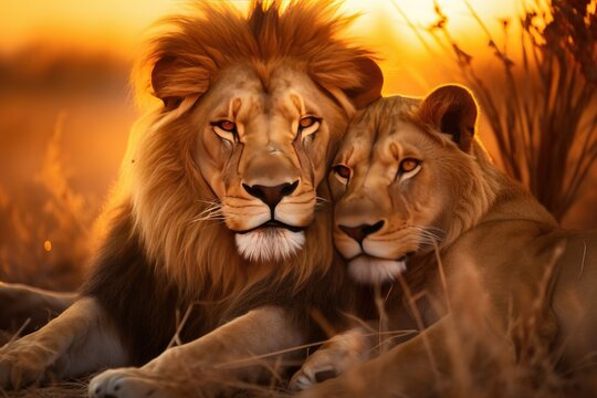 portrait of a lion