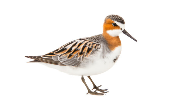 Red Necked Phalarope Isolated on a Transparent Background PNG