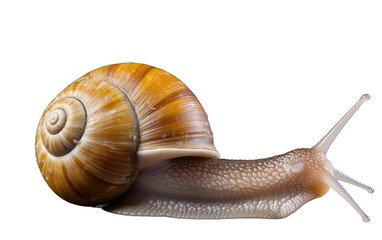 Garden Snail Slow Animal Isolated on a Transparent Background PNG