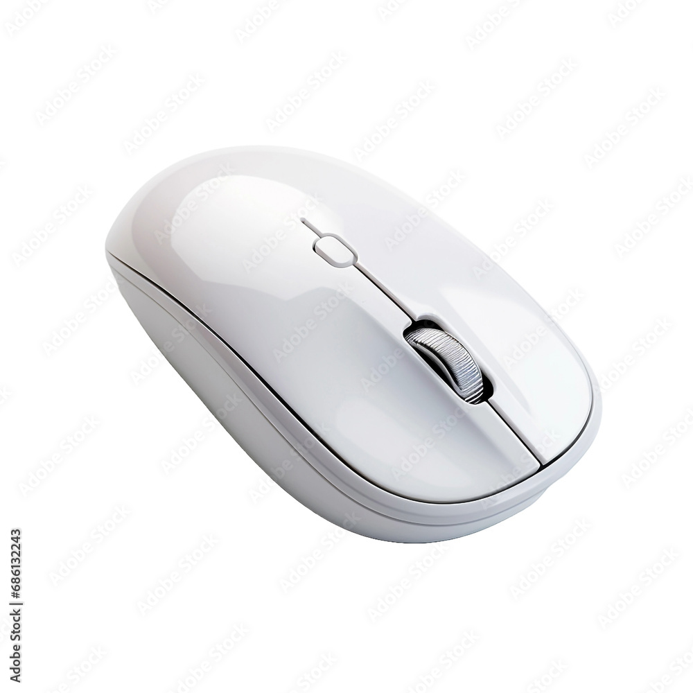 Aufkleber a computer mouse with a light isolated on transparent background