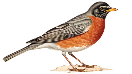 robin isolated on white background transparent background PNG isolated