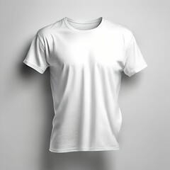 A white t-shirt with a blank background