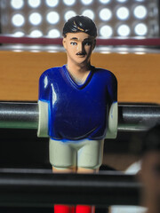 figures toy player foosball closeup