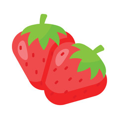 Take a look at this beautifully designed icon of strawberry, modern design style