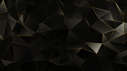 Abstract polygonal pattern luxury black