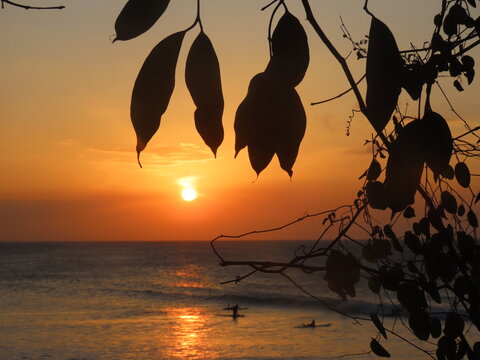 sunset on the beach