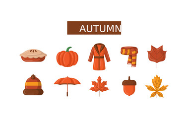 Autumn icon set