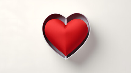 an open box with a heart inside