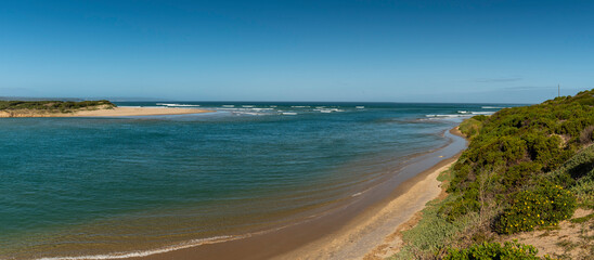 Stillbay river mouth estuary and the indian ocean