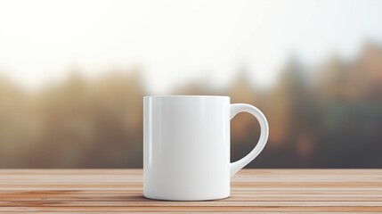 Image of a plain white ceramic mug.