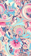 Paisley pattern in pastel colors | generative AI