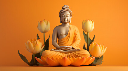 Buddha statue water lotus Buddha