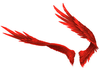 羽ばたく赤い翼 不死鳥 