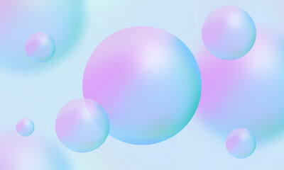 Abstract Soft light blue green purple bokeh circle background with curve pattern wave graphics gradient pastel color for illustration wallpaper banner website digital presentation template background