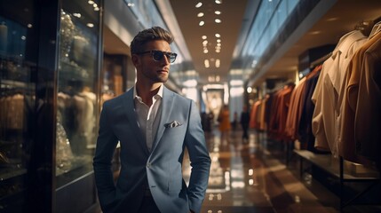 Image of a man in a clothing store.