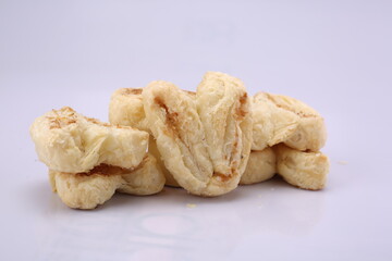 Indian Tea Time Breakfast Khari Also Know as Kharee, Khari Biscuit or Salty Puff Pastry Snacks. High Resolution