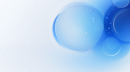 Abstract white and blue technology circles