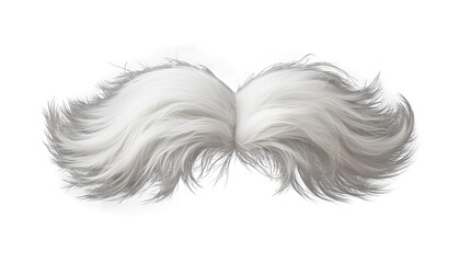 White moustache. Isolated on Transparent background.	