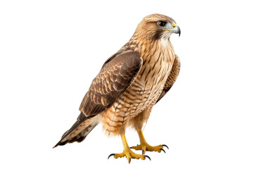Swainsons Hawks Bird Prairie Soarer Isolated on a Transparent Background PNG.