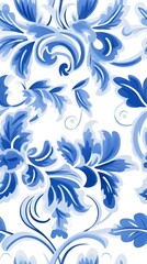 Fototapeta na wymiar Portuguese Blue Tile Pattern | generative AI