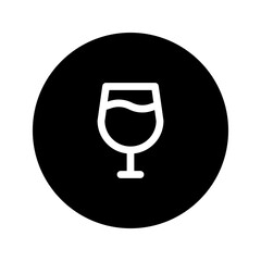 wine line circular icon
