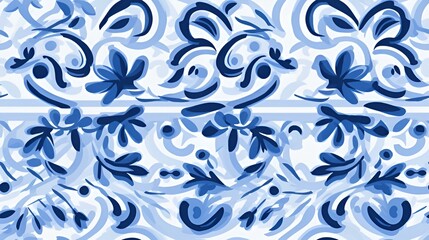 Portuguese Blue Tile Pattern | generative AI