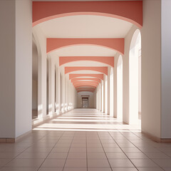 corridor with columns and arches