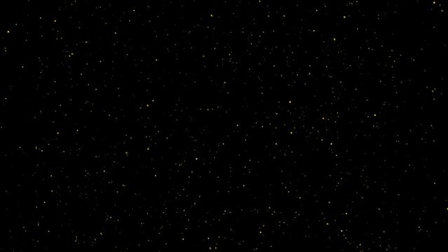 Background with falling golden glitter particles.
