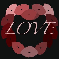 heart, love, valentine, day, card, romance, vector, illustration, holiday, shape, hearts, symbol, decoration, red, design, romantic, celebration, valentine's day