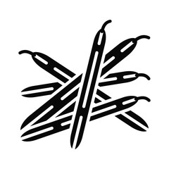 Green beans vector design, pods, haricot verts, healthy and organic vegetables