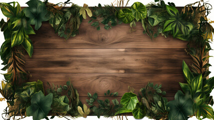 Dark brown antique plank frame background