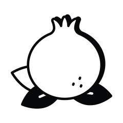 Pomegranate fruit vector design, organic and healthy fruit