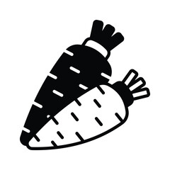 Fresh nature organic root vegetable, healthy food, premium icon of Daikon