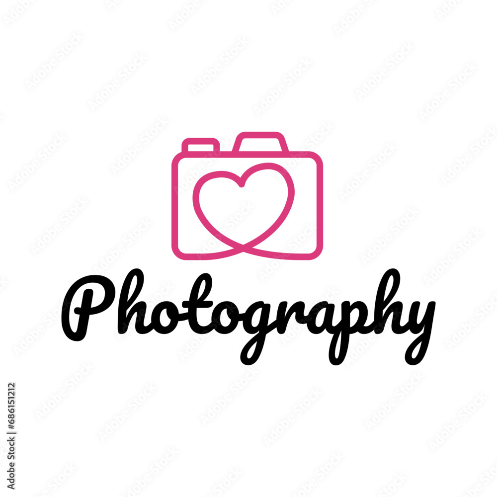 Wall mural Photography logo. Camera logo vector design on a white background. 