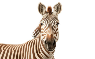Fototapeta na wymiar Quagga Southern African Extinct Equid Isolated on a Transparent Background PNG.