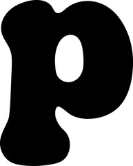 lowercase p alphabet letter handwritten font