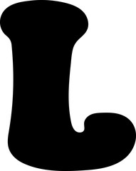 L uppercase alphabet letter handwritten font