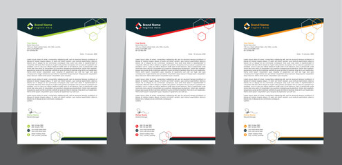 modern letter head design template Printable size letterhead Business Pad © Ali