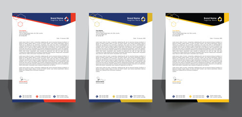 modern letter head design template Printable size letterhead Business Pad