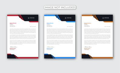 Vector modern new corporate company letterhead design.Letterhead template for print.
